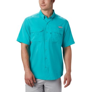 Columbia PFG Blood and Guts III Short Sleeve Woven, Camisa Turquesa Claro Para Hombre | 827413-GHB